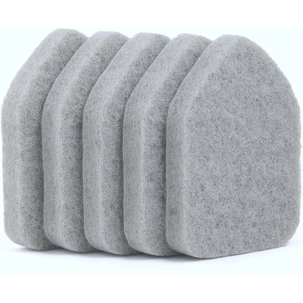 

Replacement Scrubber Refill for Extendable Tub Tile Shower Brush for Cleaning Non-Scratch (5X Scrubber Sponge Gray)