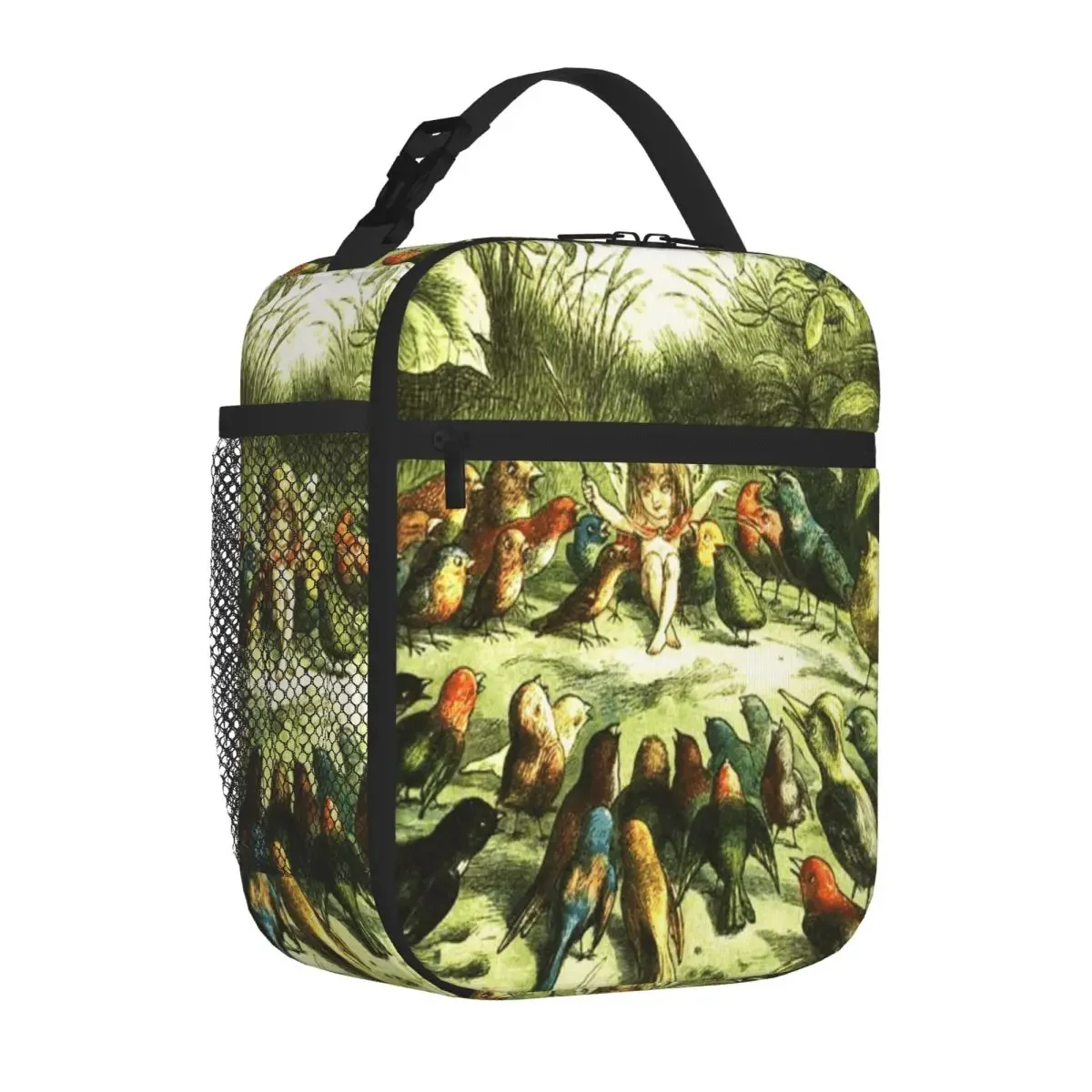 Hot Sale Together - Children And Nature Concept Design Striped Insulated Snack Tote Fitness Snack Commuter Lunch Bag