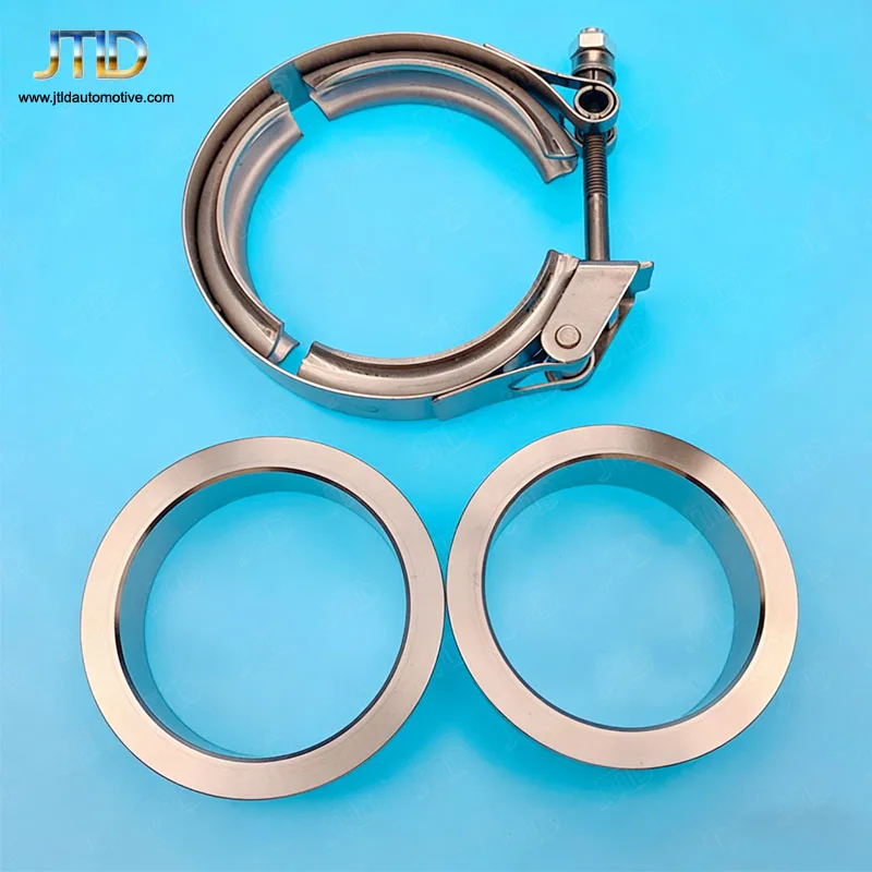 

JTLD 1.75 Inch 45mm Quick Release V Band Clamp Flange Kit for Universal Exhaust Pipe