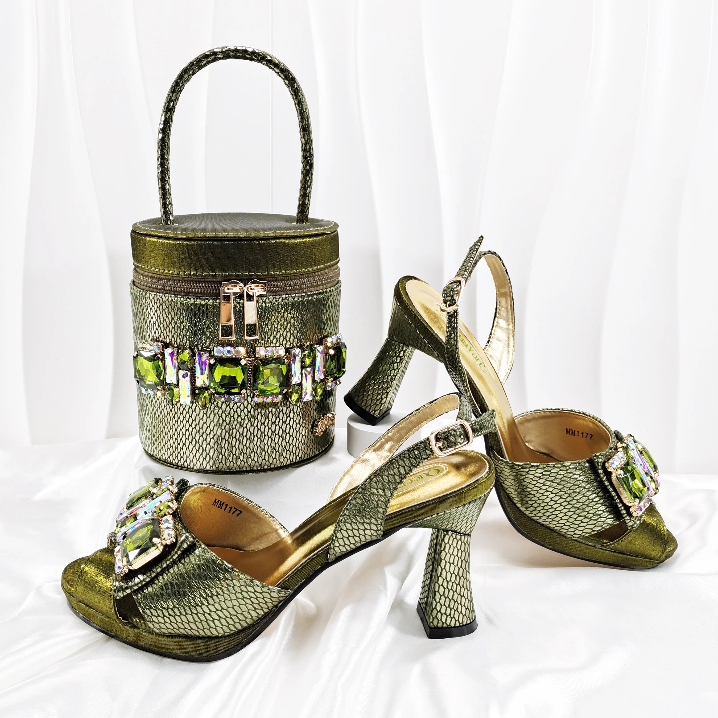 Fashionable New Lilac Open Toe Women's Sandals with Matching Bucket Bag Set Perfect for Weddings and Parties 38-43 - Image 3