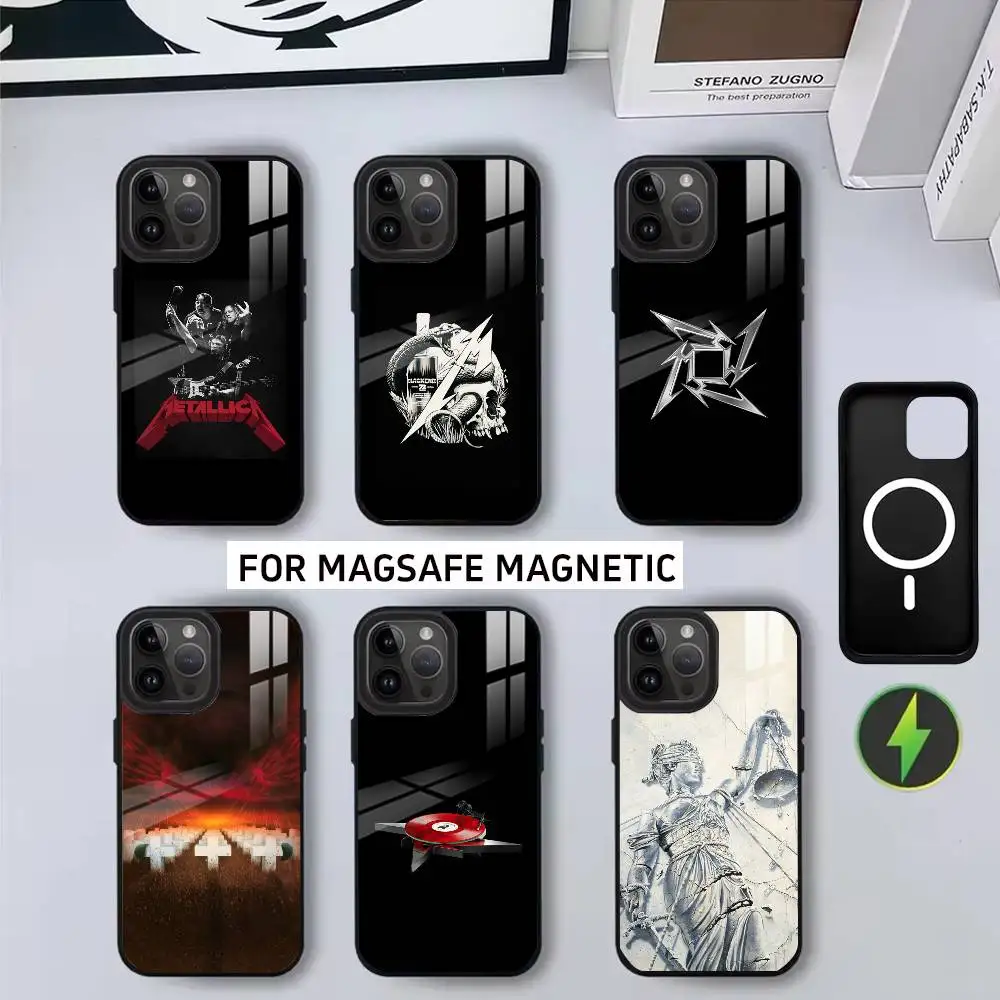

Logo Music M-Metallica A-Album Phone Case For iPhone17,16,15,14,13,12,11 Plus,Pro Magnetic For Magsafe Wireless Charging