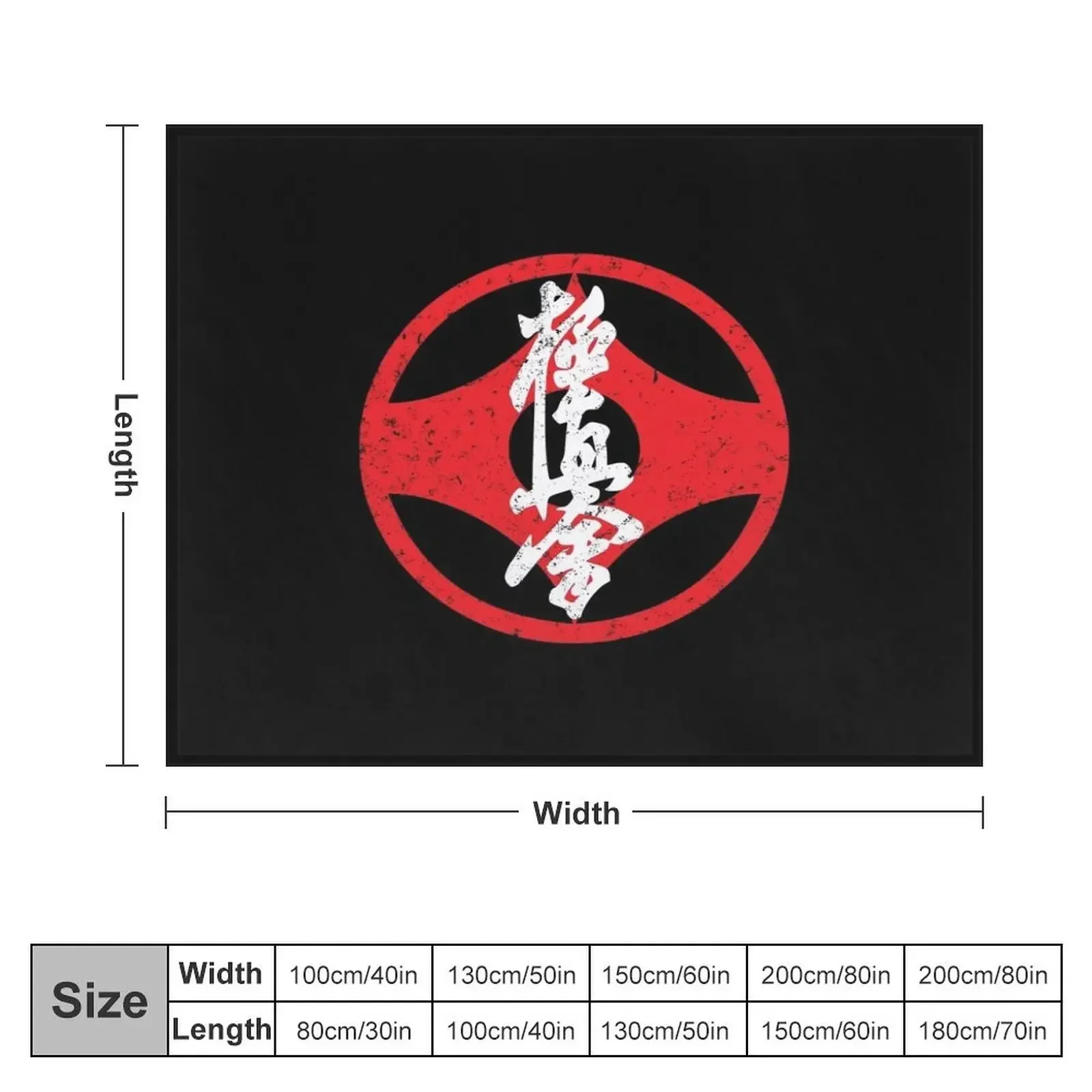 Kyokushin Kaikan Karate Symbol Kyokushinkai Dojo Throw Blanket for sofa Tourist blankets ands Blankets