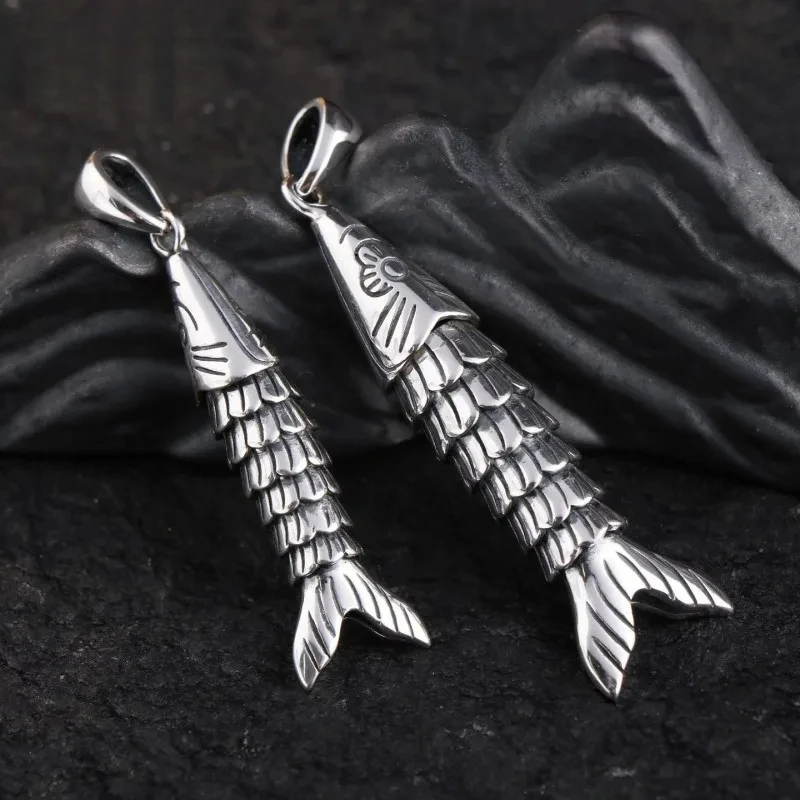 

BOCAI Новинка S999 серебряные ювелирные изделия аксессуары винтажные творческие милые рыбки активности стильные личные влюбленные мужчины и женщины кулон