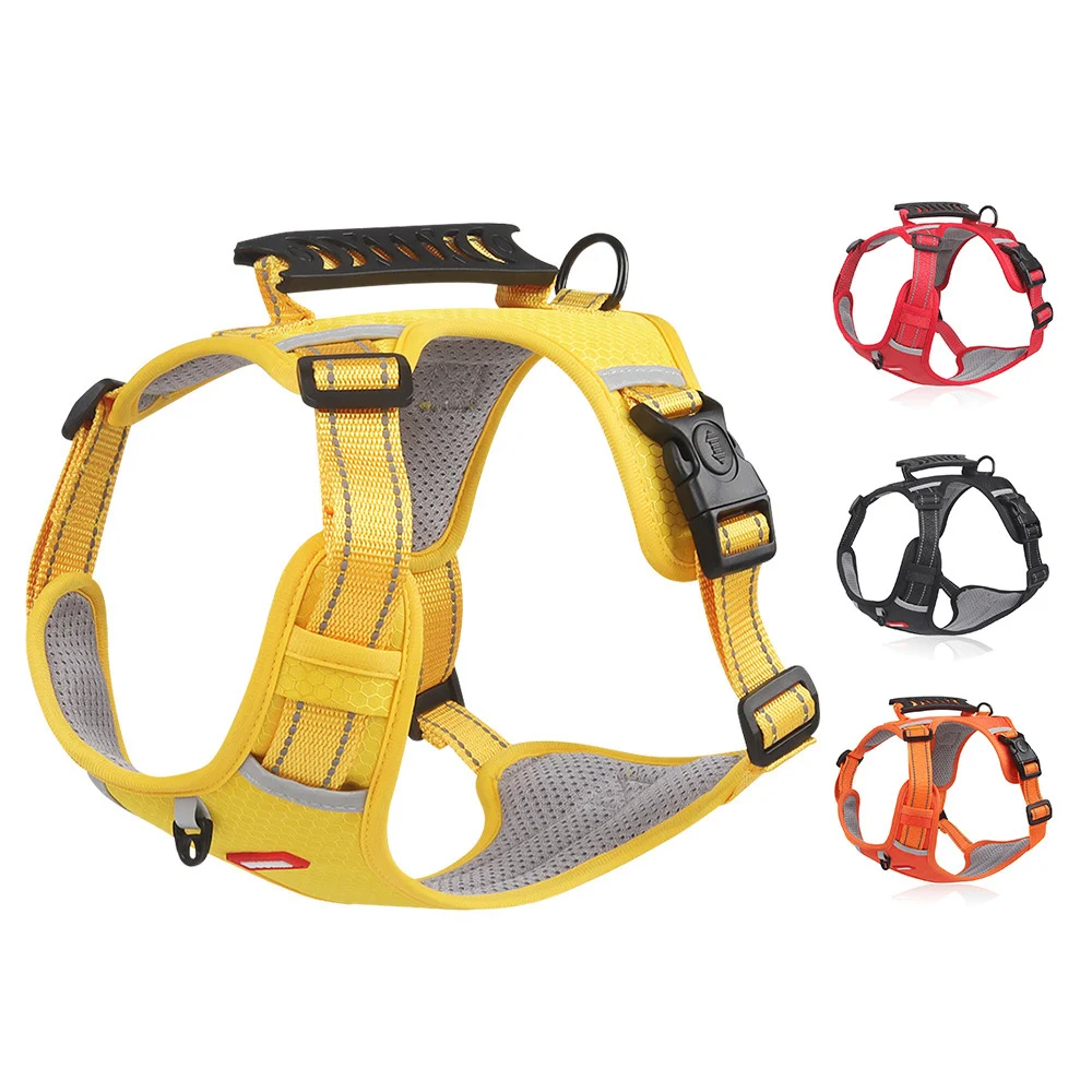 Dog Harness, Anti-Pull Pet Harness, Adjustable and Easy to Control, reflect light, Suitable for Small Medium Dogs