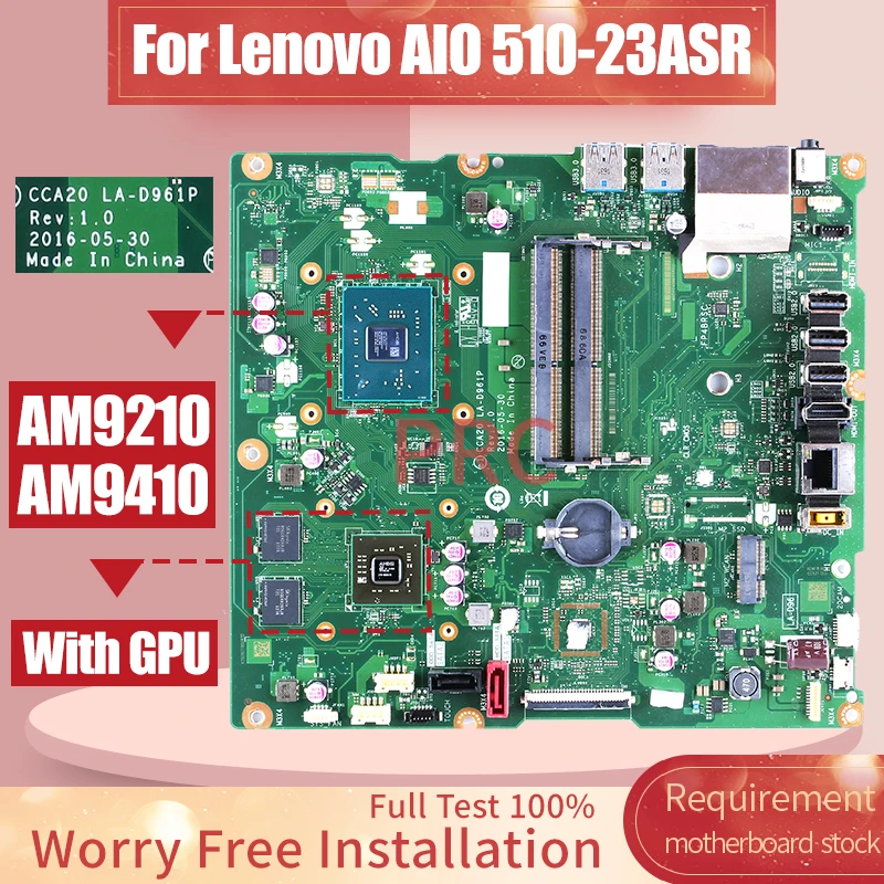 

For Lenovo AIO 510-23ASR Laptop LA-D961P 00UW373 00UW352 11S00UW352ZZZ AM9210 AM9410 All-in-one Motherboard Notebook Mainboard