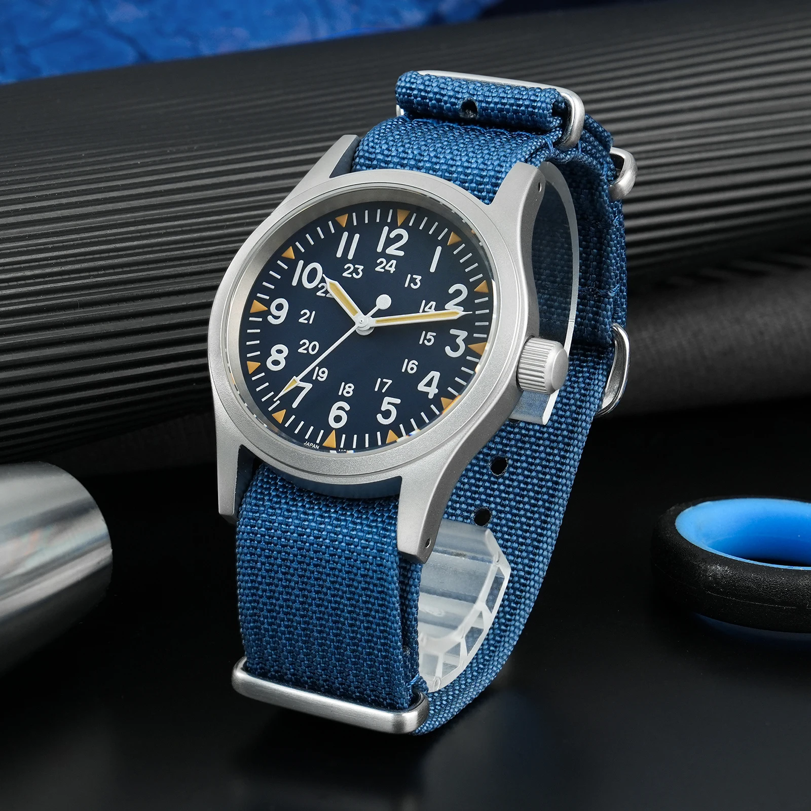 Militado ML05B Vintage Field Watch For Men Super 2035 Quartz Movement 38Mm 316L Sapphire C3 Luminous 100M Waterproof Wristwatch