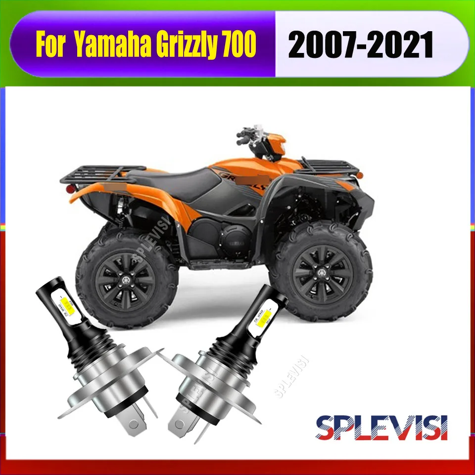 

H4 HB2 LED Whtie Headlights Headlamp - Low Power Consumption than Halogen bulb Fit For Yamaha Grizzly 700 2007 2008 2009-2021