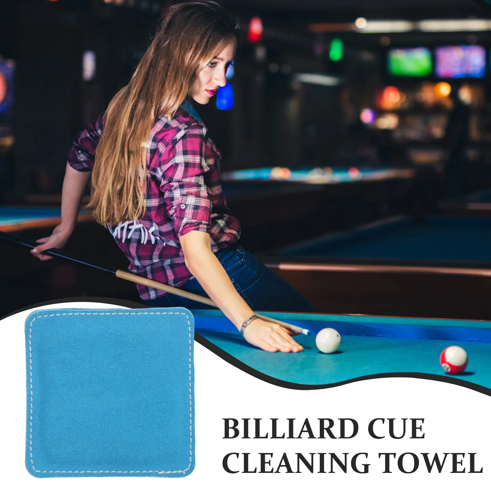 

Professional Billiard Cue Cleaner Shaft Polishing Cloth Pool Stick Accessory Billiard Cue Towel Snooker Cleaning Cloth