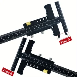 Rysik do obróbki drewna Narzędzie pomiarowe T-Square Scribing Marking Framing Ruler Aluminium Alloy Sliding Marking Gauge