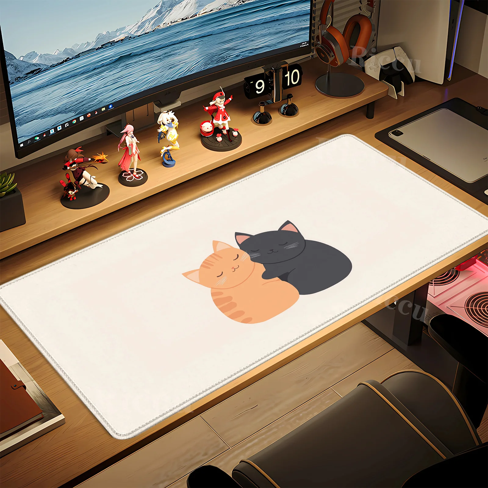 Funny cartoon cat Mouse Pads Cute Cat Computer XXL teclado Mausepad Company desk mat Large Kawaii Cushion Office Accessories Rug