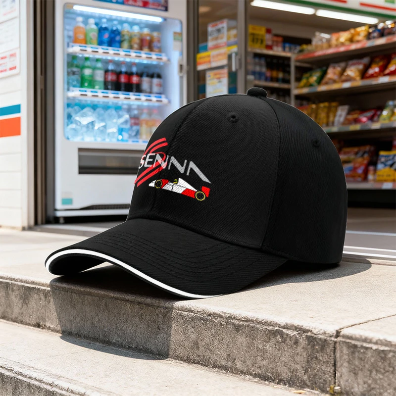 Unisex Motorsports Racing Baseball Cap – Lightweight Red/White, Iconic Racing Print, Hand Washable
