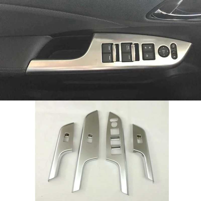 Inner Door Armrest Window Lift Button Panel Cover Trim ABS Interior Mouldings Fit For Honda CRV 2012 2013 2014 2015 2016