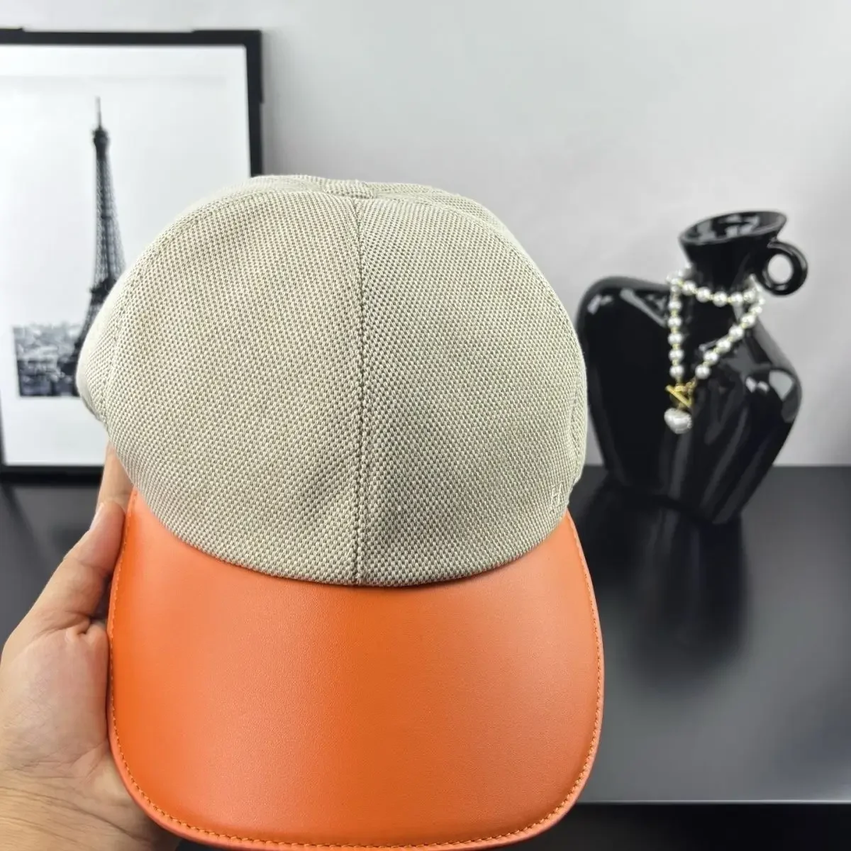 مصمم كلاسيكي متعدد الاستخدامات في الهواء الطلق برتقالي الربط رسالة التطريز قبعة بيسبول النسخة الكورية قبعة الرجال والنساء يمكن ارتداؤها #6