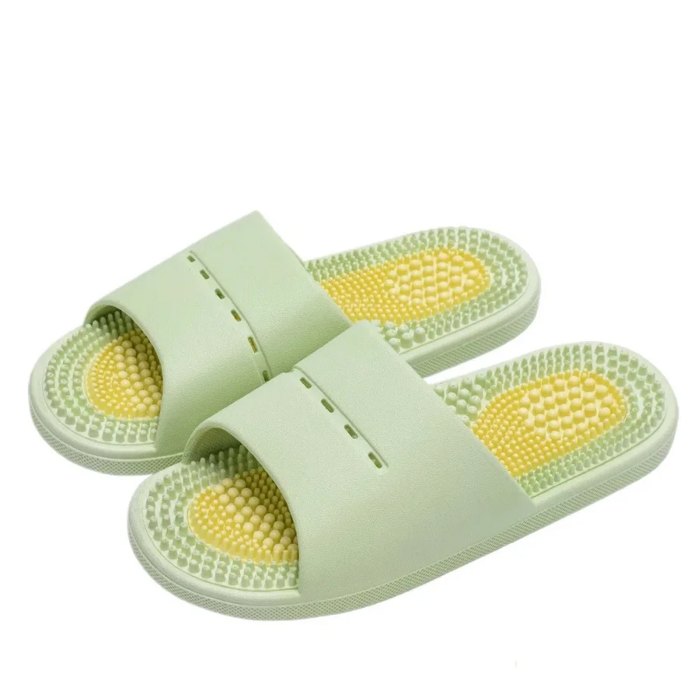 

All Match Anti Slip Thick Massage Slippers Anti Odor Open-toe Slides Sandals Shoes Beachwear Slippers Women Men Beach