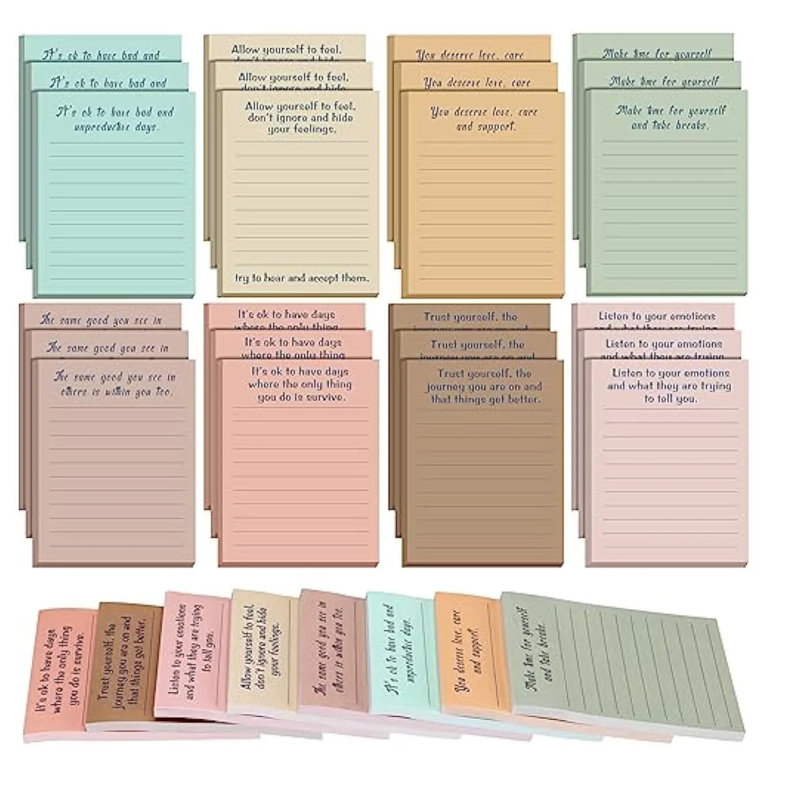 Mental Health Sticky Notes Positive Psychology Affirmations Sticky Notes Bright Colors Sticky Notepad Positive Appreciation Gift