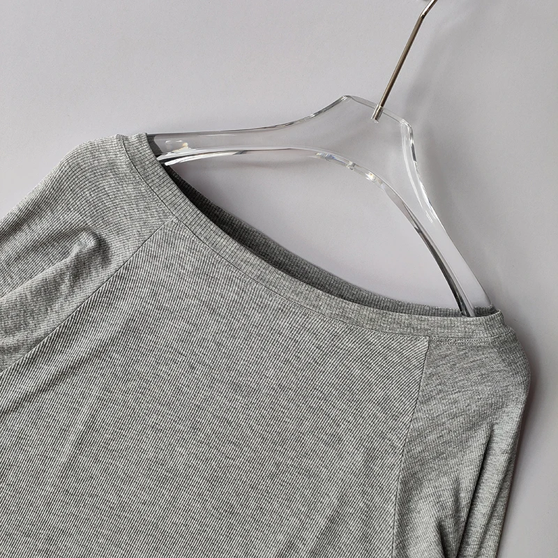 Geripptes Modal-Oberteil für Herbst und Winter, langärmeliges Outdoor-Sport-Top für Damen, locker geschnittenes, schlankmachendes Yoga-Outfit, T-Shirt, Überziehshirt – Detail 6