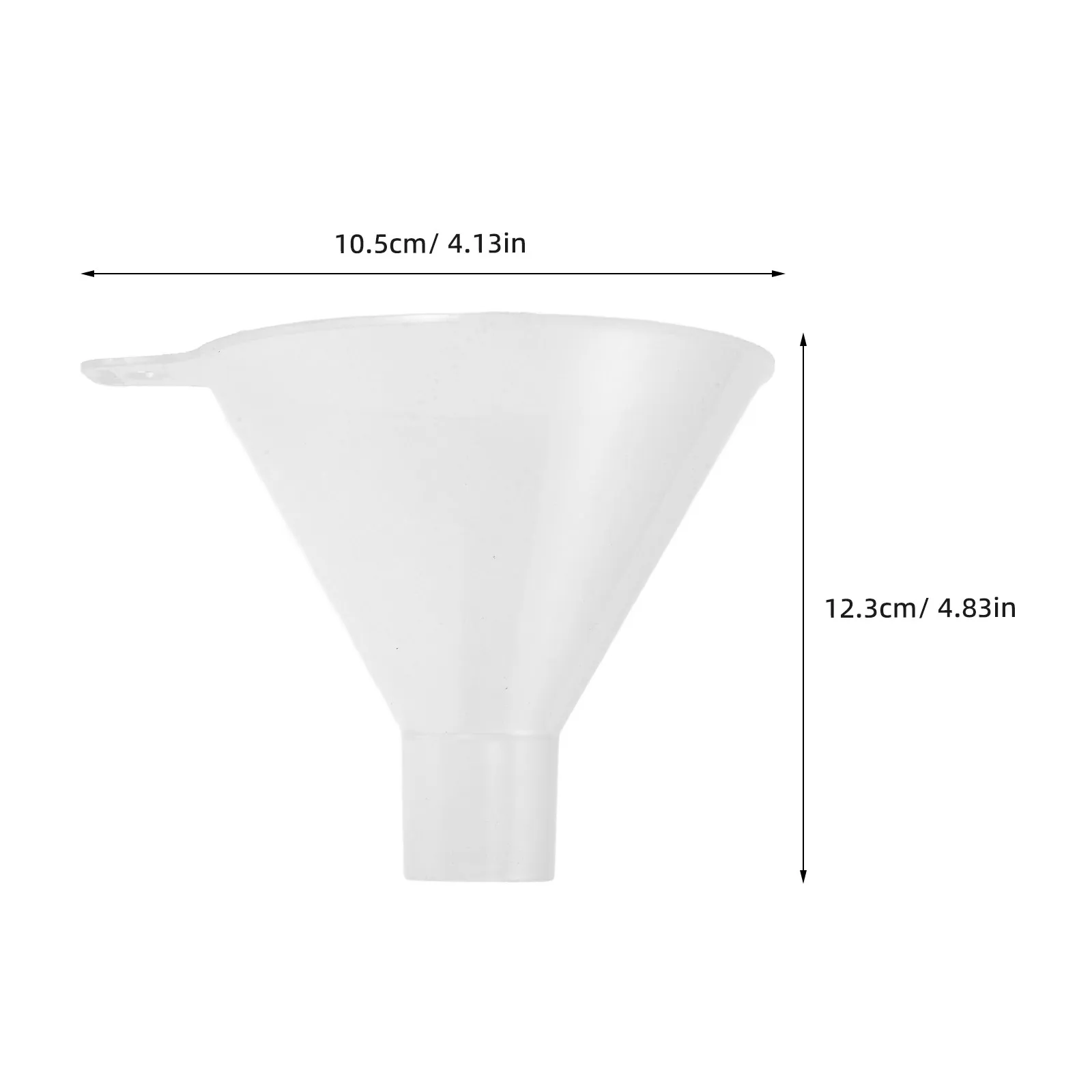 Scientific Lab Funnel Clear Plastic PP Flat Bottom Type for Powder Reagents Large Scale Reagent Transfer Laboratory Filling