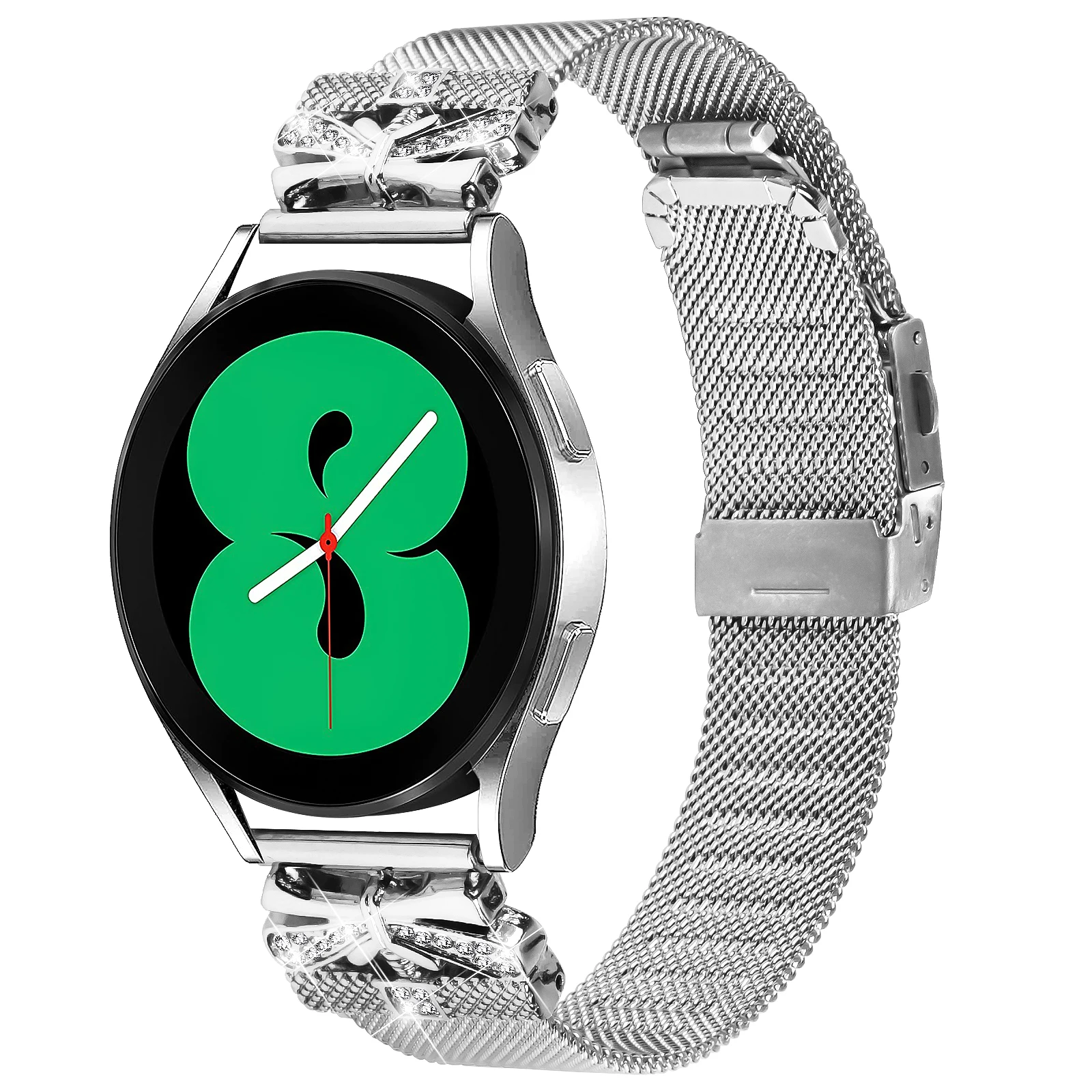 Samsung Galaxy Watch6 / Watch6 クラシック 20MM ステンレススチール時計ストラップ交換用 - シルバー