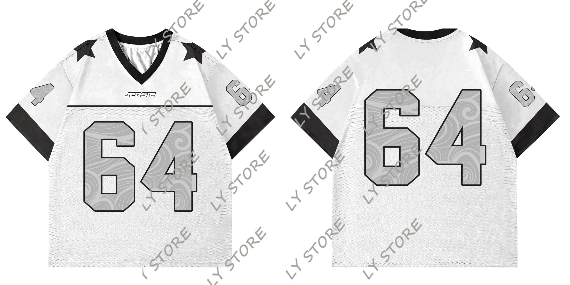 جيرسي أزياء الاتجاه الرقمي رقم. 49 ملابس شارع مخصصة للأطفال بأكمام قصيرة مطبوعة للرجال والنساء #1