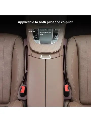 2pcs Creative and Practical Automotive Interior Products: Car Seat Gap Plug, Anti-leak Strip, Multi-functional Storage Box