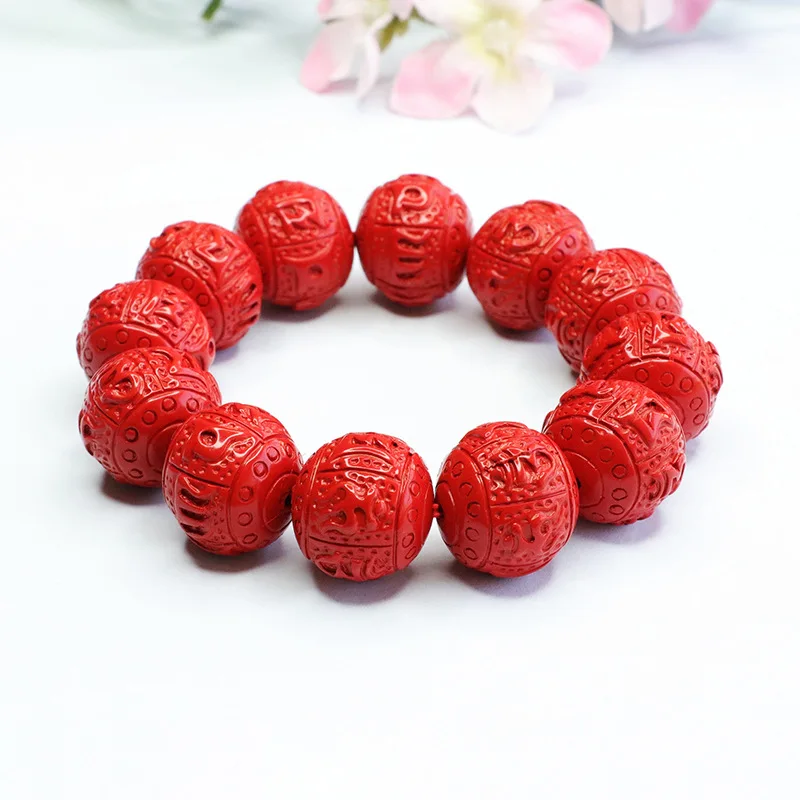 Red Sand Six Words Proverb Bracelet Men's New Factory Delivery