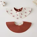 Deep red bow