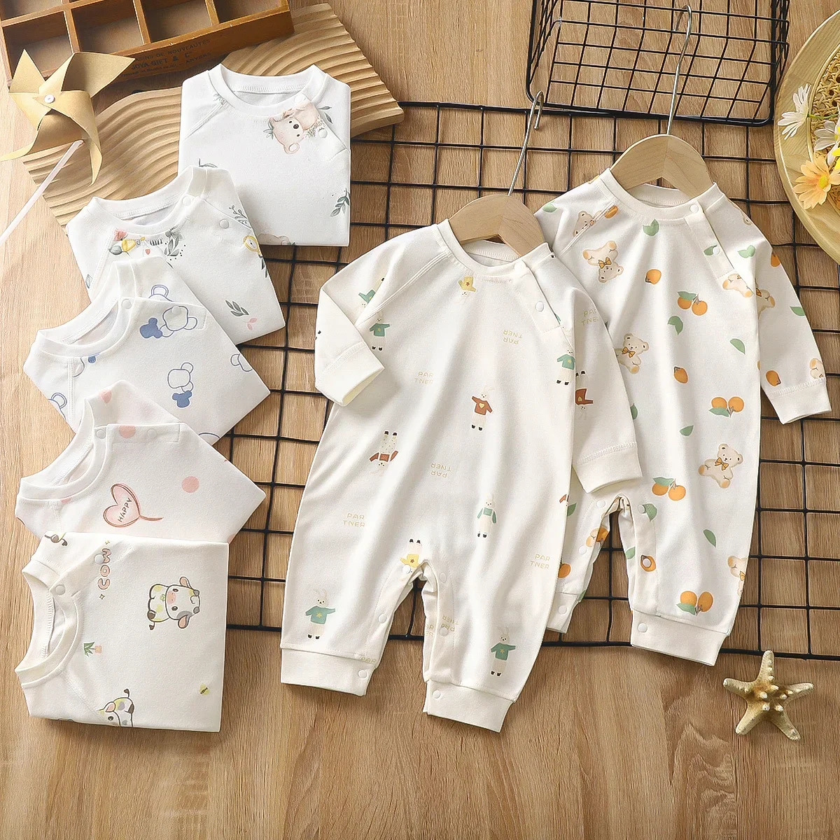 

New Baby Bodysuit Long Sleeve Baby Romper Pure Cotton Underlay Underwear Newborn Creeper baby clothes new born 0-6m 7-12m