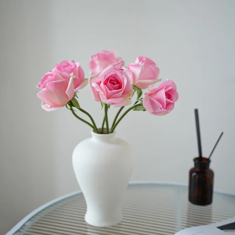 

10 шт., искусственные увлажняющие розы, настоящие сенсорные розы, свадебный букет, свадебный цветочный подарок на день Святого Валентина, вечерние украшения для дома