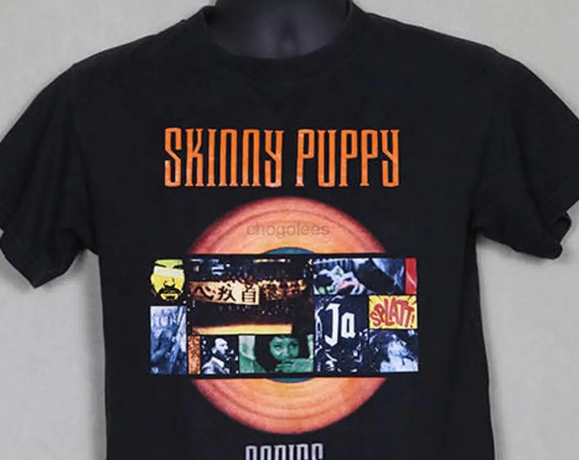 Skinny Puppy  t-shirt Rabies shirt vintage rare black tee Download Pigface Ohgr Ministry Throbbing Gristle Front 242 Nitzer Ebb