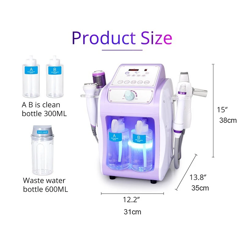 Beauty Health Machine, 6 in 1 Small Bubbles Machine Dermabrasion Machine Multifunctional Skin Care Moisturizing Clean