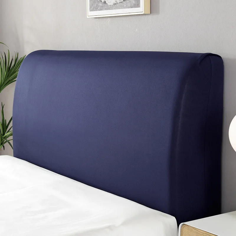 Solid Spandex Fabric Bed Head Cover All-inclusive Headboard Cover Elastic Furniture Protector For Hotel Home Living Room