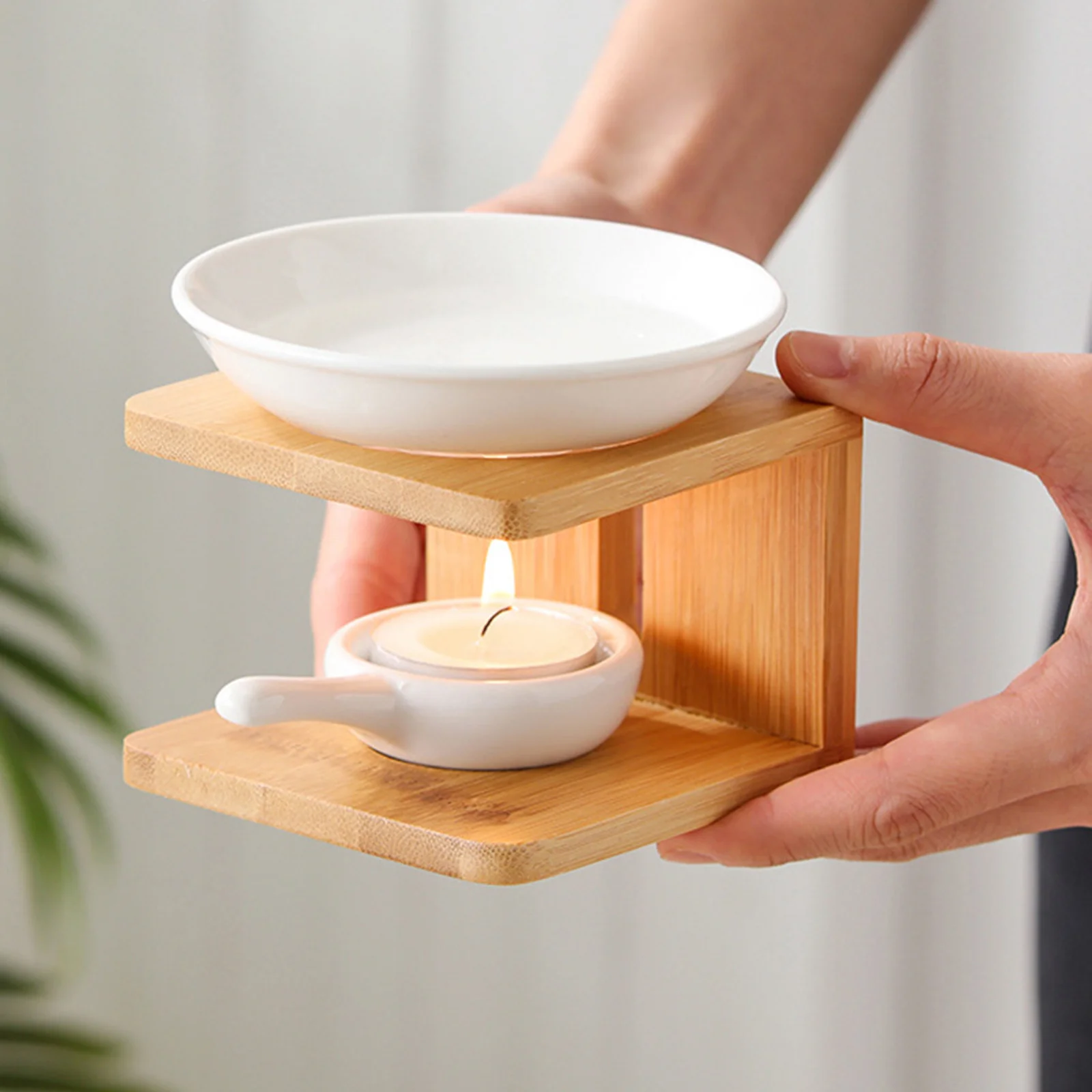 

Retro Ceramic Incense Burner Vintage Style Aroma Furnace Desktop Essential Oil Stove Aromatherapy Wax Melt Warmer Decorative