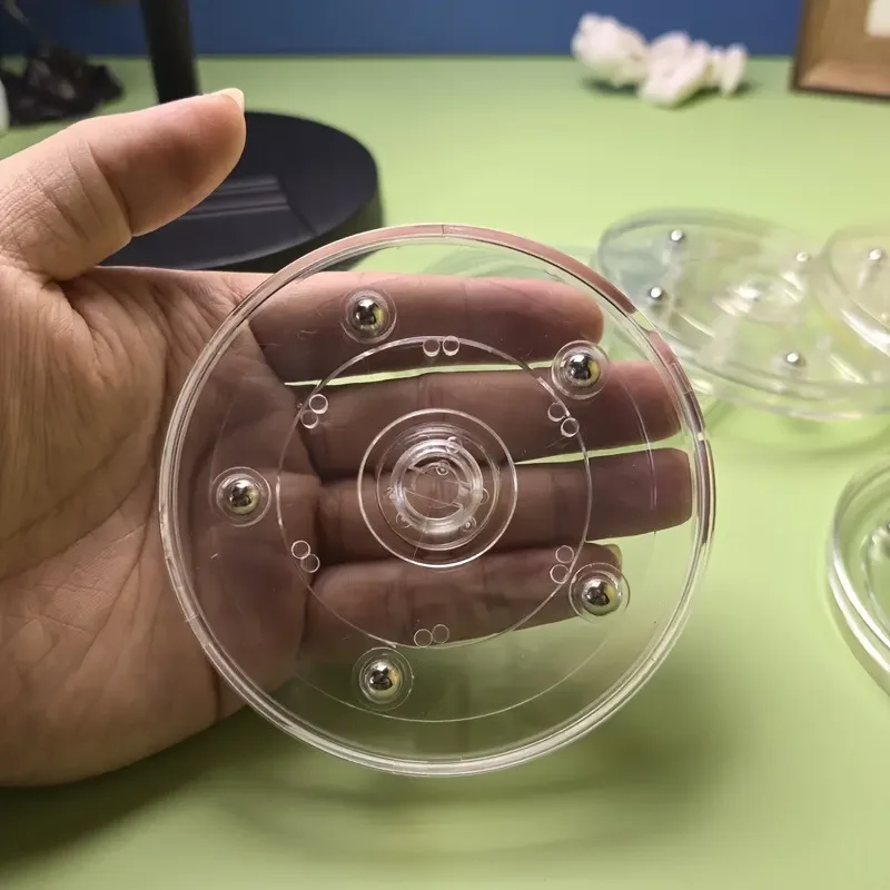 1PC Round Base 360-Degree Acrylic Turntable Round Clear Rotating Display Stand Transparent Plastic Rotary Table Jewelries