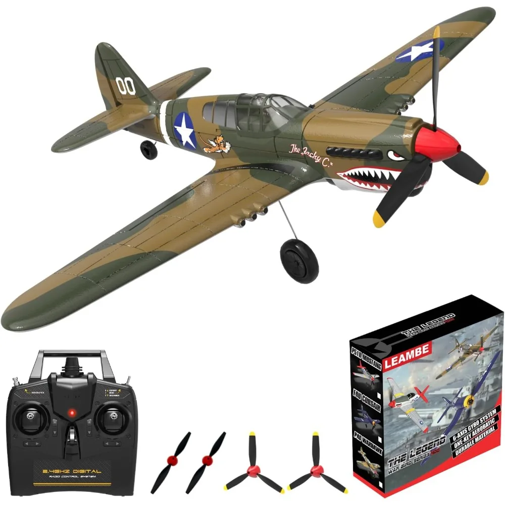 Aereo RC Warhawk P-40 a 4 canali con stabilizzazione Xpilot per principianti e adulti - Pronto per volare