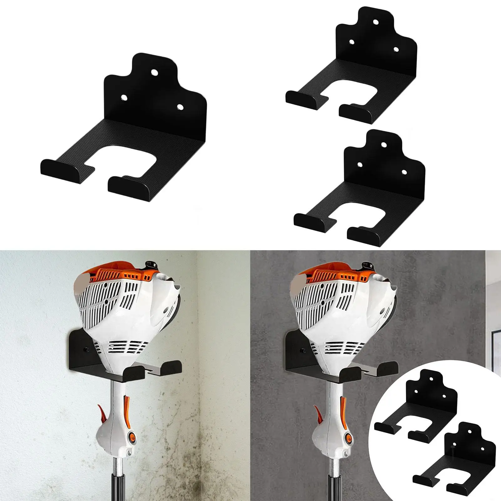 Garage Organizer Trimmer Rack Utility Trimmer Hook Wall Mounted Grass Trimmer Rack for Grass Trimmer Hedge Trimmer Garden Tools