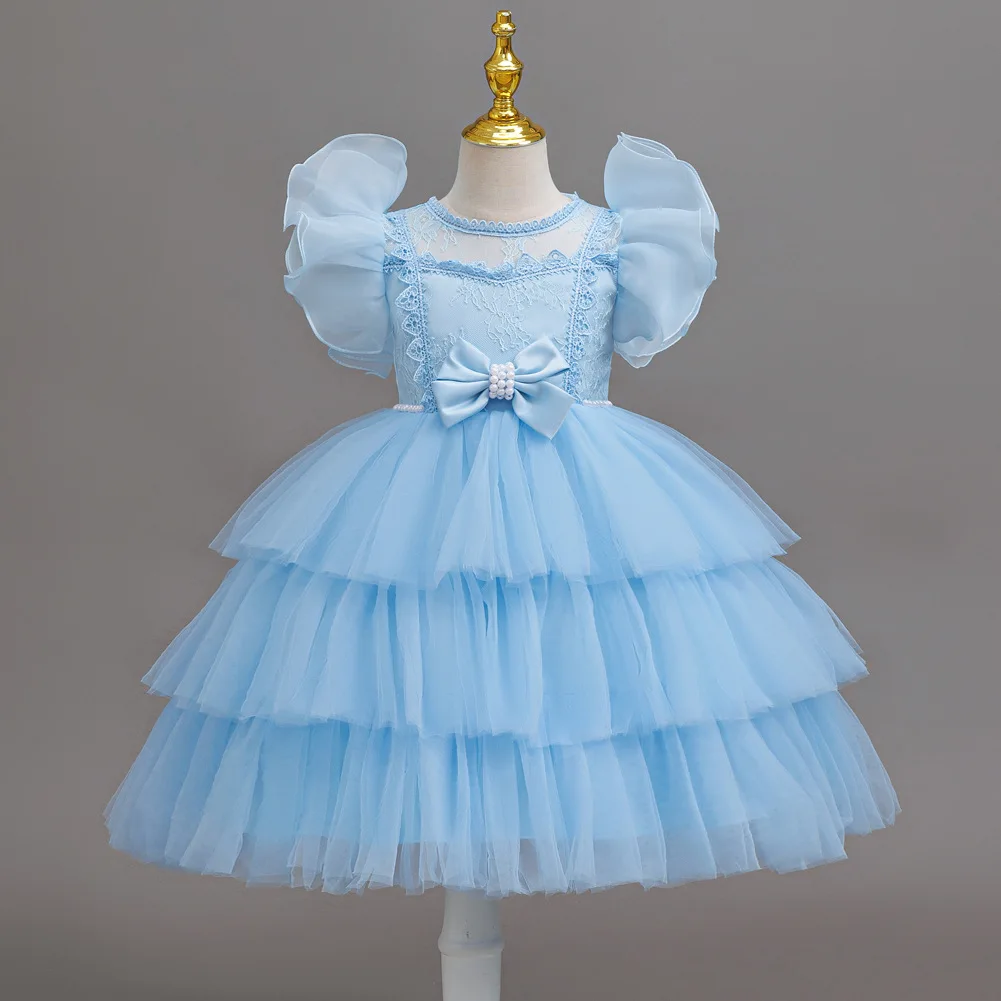HETISO Girls Birthday Dress Cute Bowknot Yong Kid's Princess Party Carnival Summer Ball Gown