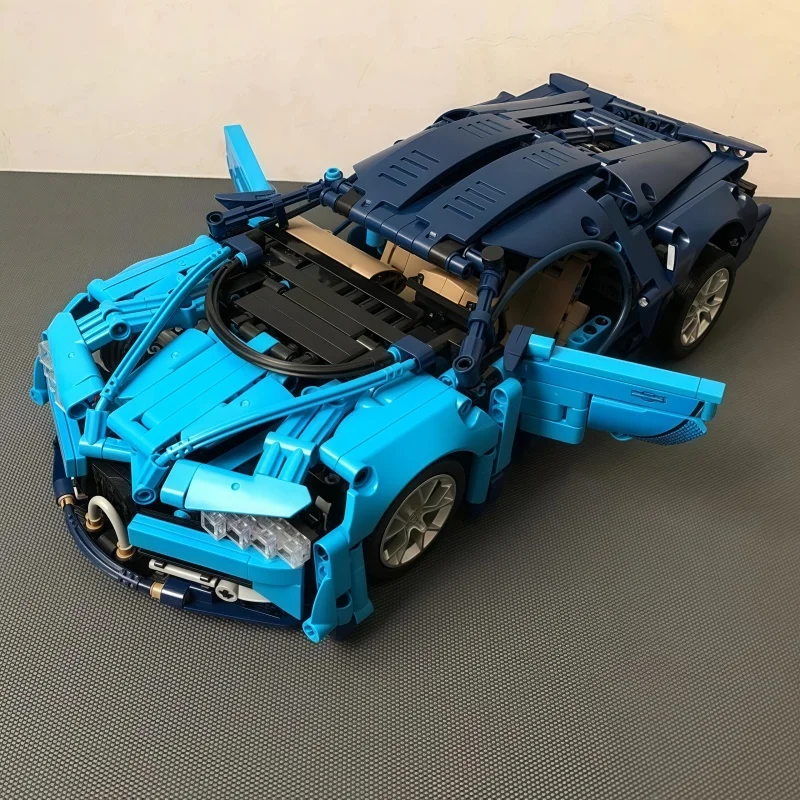 1200+PCS MOC Technical Green Pink Blue Racing Car Building Block Model Sports City Vehicle Assemble Bricks Toys For Boys Gifts