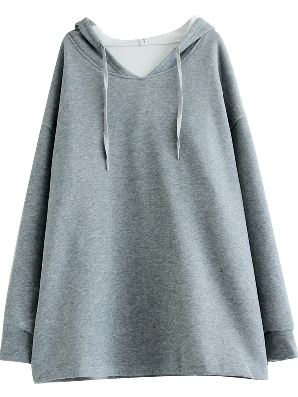 حجم كبير مقنعين Fce اصطف البلوز عادية إخفاء اللحوم التخسيس الكورية Sle المرأة الخريف الشتاء جديد وصول الملابس