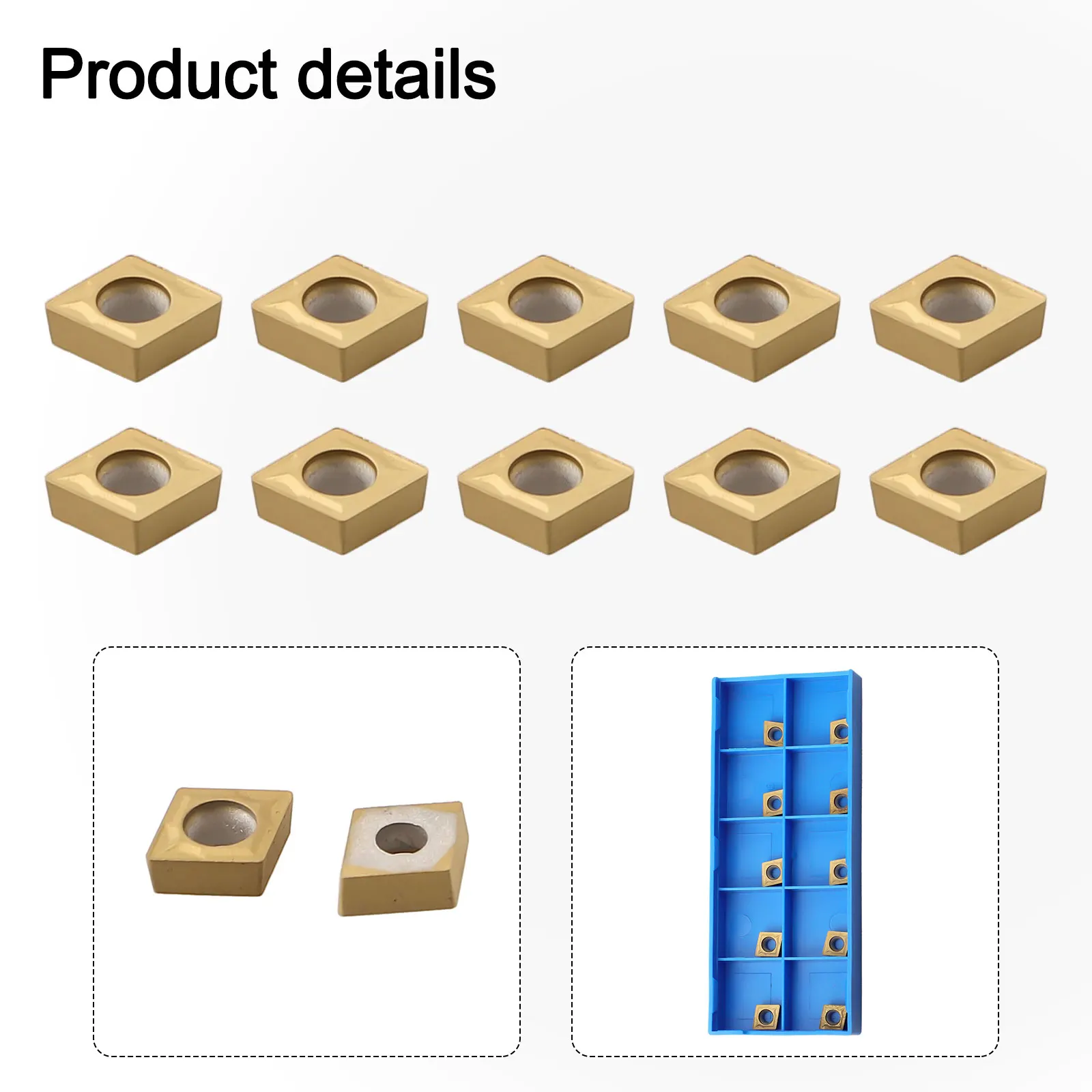 10 pezzi CCMT060204 inserti inserti in metallo duro di ricambio per taglio molatura utensili per la lavorazione dei metalli CNC
