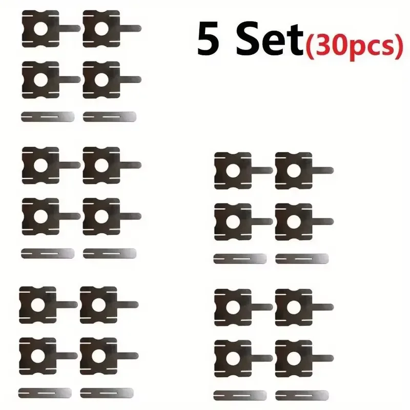 Image of 5 Sets (30 Stück), 18650 Lithium-Batterie-Nickelblech, Punktschweiß-Nickelplatte, Batterie-Nickelblech, U-förmiger Streifen
