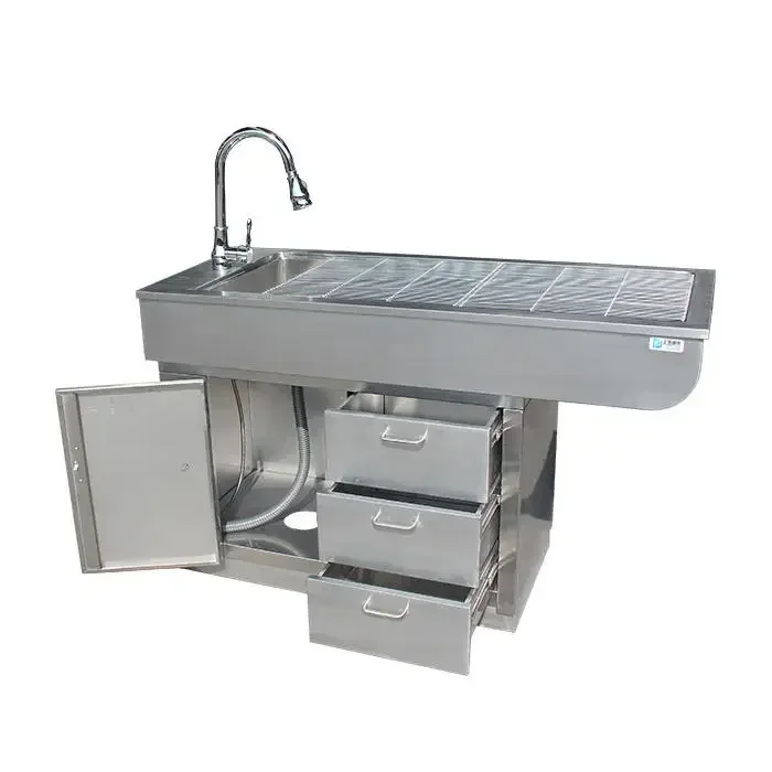 Veterinary Stainless Steel 304 Veterinary Disposal Treatment Table Vet Clinic Hospital Pet