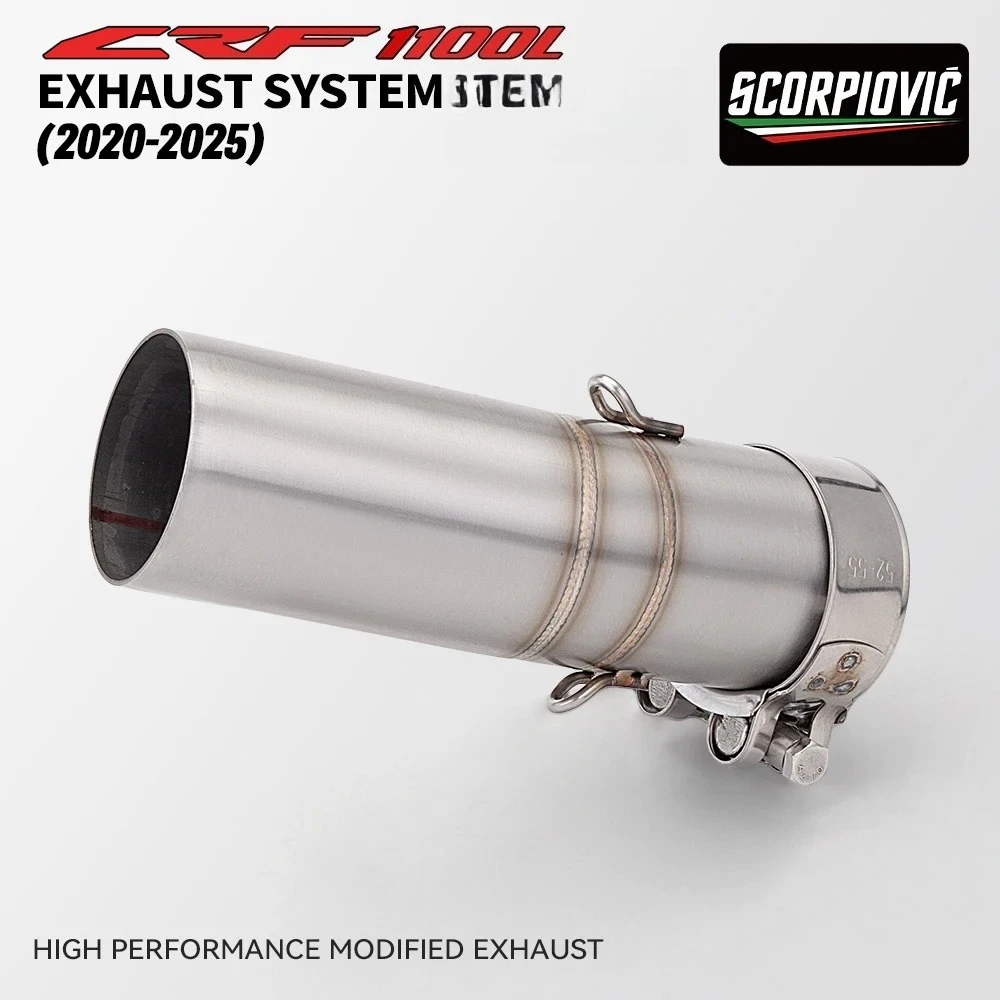 Motorcycle Exhaust System Muffler Link Pipe Slip-On For Honda Africa Twin CRF1100L 2020-2025 Africa Twin 1100 CRF1100 Escape
