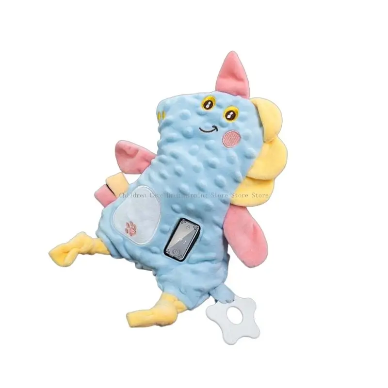 لعبة محمولة لتهدئة الأطفال من القطيفة مع 3 أصوات مهدئة و4 مستويات اهتزاز وعربات أطفال مريحة من القماش وآمنة #5