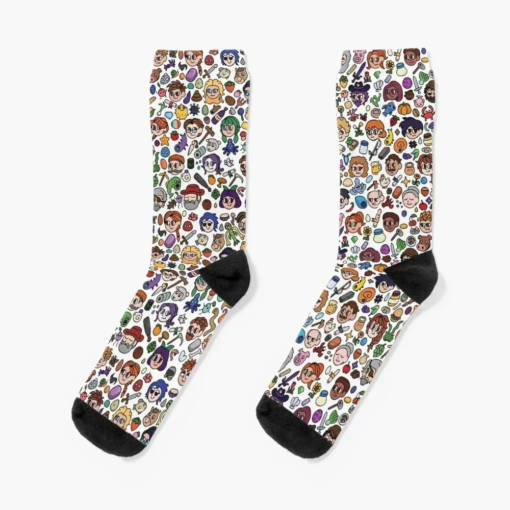 Stardew Valley Doodle Socks Thermal man winter Sports Socks For Men Women's