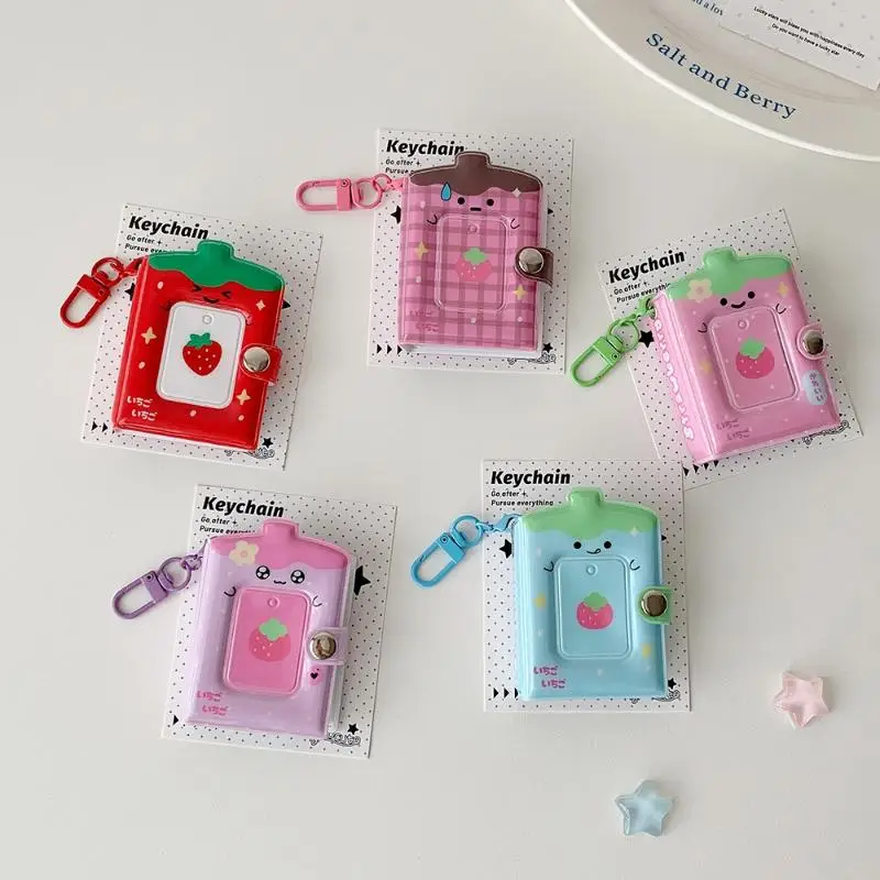32Pockets PVC 1/2Inch Photo Album Picture Storage Cute Cartoon Case Kpop Card Binder Keychain Name Card Book Photocard Holder
