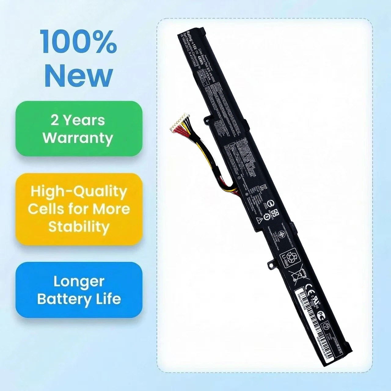 

Новый аккумулятор для ноутбука A41-X550E 2950 мАч для ASUS X450 X450E X450J X450JF X751M X751MA X751L X750JA A450J A450JF A450E F450C K550DP