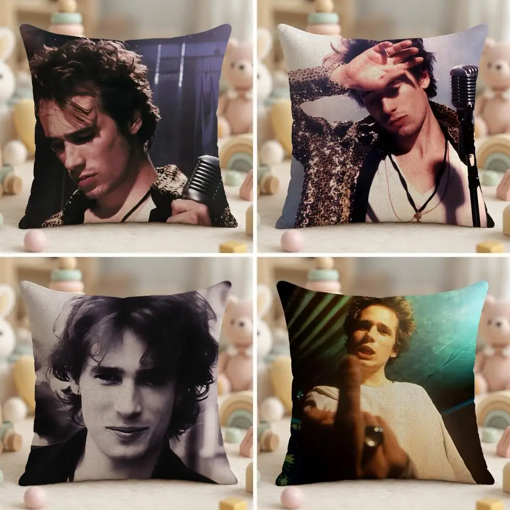 Singer J-Jeff Buckley Cushion Cover Wrinkle-Resistant Short Plush Pillow Case Breathable Machine-Washable