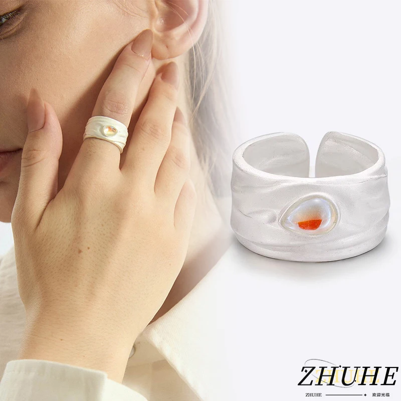 

Chic Resin Cuff Ring Jewelry Accessories for Men Women - Creative Split Style, Lightweight Comfortable, Ideal for Casual & Festi