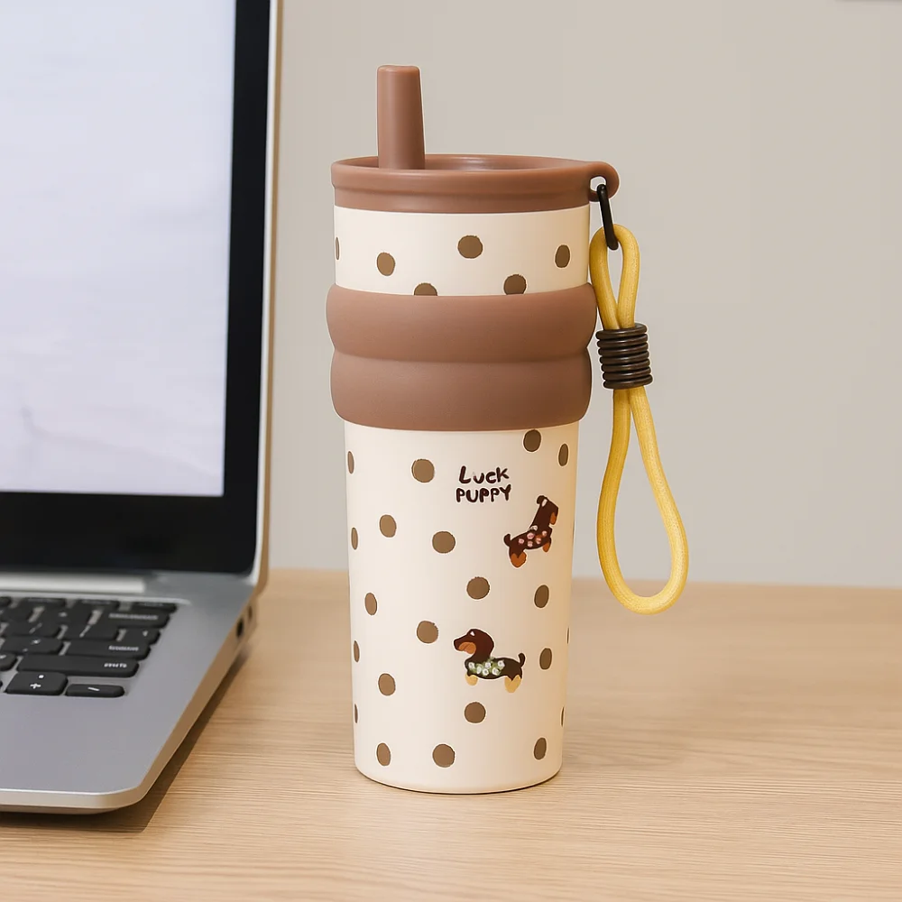 

Durable Stainless Steel Insulation Cup High-Capacity Large Capacity Vacuum Flask 600ml Leak-Proof Vacuum Cup Outdoor Activities