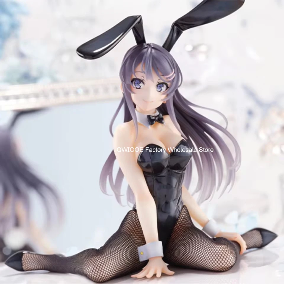 Original Taito AMP Artist Rascal Does Not Dream Of Bunny Girl 15cm Sakurajima Mai Cute Sitting Position Action Figure Toys